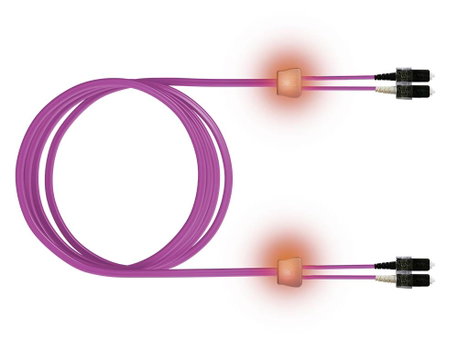 Easylan LSD41100050 Üvegszál LWL Csatlakozókábel 5.00 m Viola Multimode OM4 2. kép