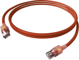 Easylan CS1ORADAD0070 RJ45 Hálózati kábel, patchkábel CAT 6A S/FTP 7.00 m Piros (átlátszó) Kettős ár