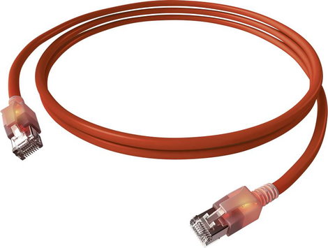Easylan CS1ORADAD0070 RJ45 Hálózati kábel, patchkábel CAT 6A S/FTP 7.00 m Piros (átlátszó) Kettős ár