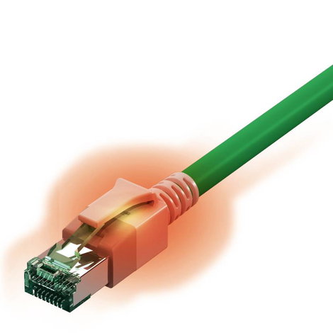 Easylan CS1OGADAD0070 RJ45 Hálózati kábel, patchkábel CAT 6A S/FTP 7.00 m Zöld Kettős árnyékolás, Ha 2. kép