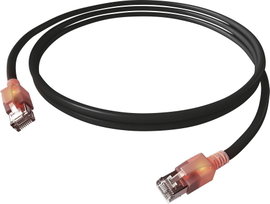 Easylan CS1OSADAD0070 RJ45 Hálózati kábel, patchkábel CAT 6A S/FTP 7.00 m Fekete Kettős árnyékolás, 