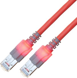 Easylan CS1ORCDCD0070 RJ45 Hálózati kábel, patchkábel CAT 6 S/FTP 7.00 m Piros (átlátszó) Kettős árn
