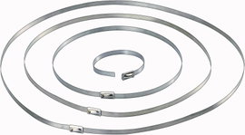 Rozsdamentes acél kábelkötegelő 127 x 4,6 mm, ezüst, 10 db, Tru Components 546573