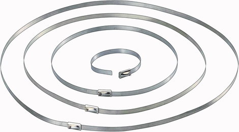 Rozsdamentes acél kábelkötegelő 127 x 4,6 mm, ezüst, 10 db, Tru Components 546573
