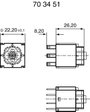 RAFI Univerzális kapcsoló elem 1.20123.001 izzó foglalattal Lapos dugaszolható csatlakozás 2.8 x 0.8 2. bélyegkép