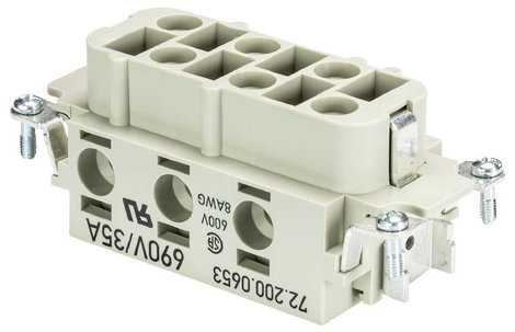 Wieland Electric 72.200.0653.0 Hüvelyes betét Össz pólusszám 6 10 db