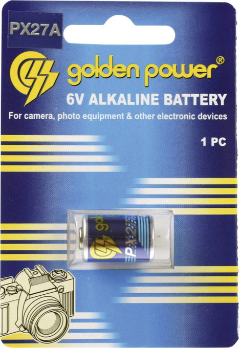 PX27A fotóelem, alkáli mangán, 6V 145 mAh, Golden Power PX27A 2. kép