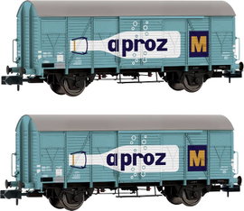 Arnold HN6683 N 2 db K4 &quot APROZ&quot  fedett teherkocsi készlet az SBB-től