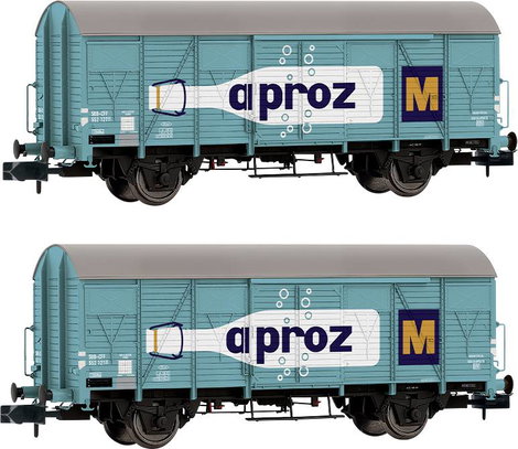 Arnold HN6683 N 2 db K4 " APROZ" fedett teherkocsi készlet az SBB-től