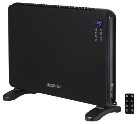 Sygonix SY-6735640 Fűtőtest 20 m² Fekete 2. kép