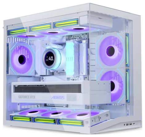 Lian Li O11 Dynamic Mini V2 Mini torony Ház, Gaming doboz, Számítógép ház Fehér 2. kép