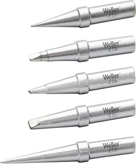 Weller Forrasztóhegy készlet Véső forma, Gömbölyű, Hegyes forma Tartalom, tartalmi egységek rendelés