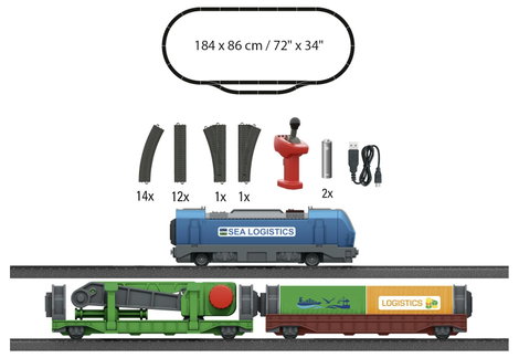 Märklin World 29349 H0 konténerlogisztikai kezdőcsomag 2. kép