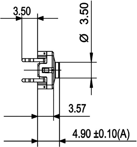 RAFI Nyomógomb RACON 8 0,02 - 42 V/DC/AC 0,01 - 100 mA 114100501 3. kép