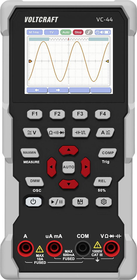 VOLTCRAFT VC-44 Kézi multiméter digitális CAT III 1000 V Kijelző (digitek): 20000