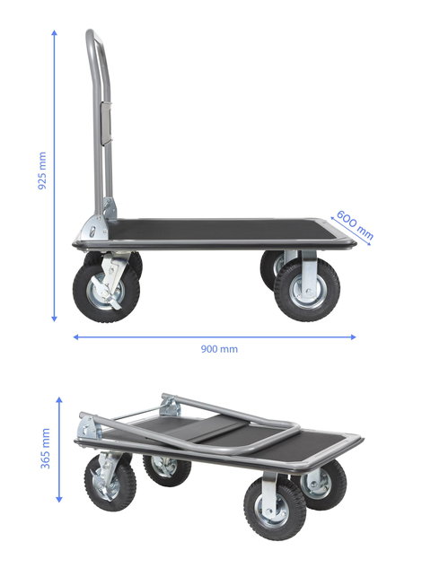 TOOLCRAFT TO-10245330 Platform kocsi Összehajtható Acél Terhelés (max.): 300 kg 9. kép