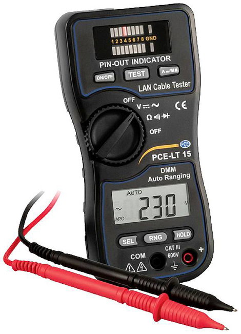 PCE Instruments Kézi multiméter digitális CAT III 600 V