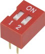 DIP kapcsoló DSR-02 2 pólusú Tru Components bélyegkép