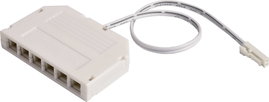 Deko Light MINI-AMP 6-fach VT (1x Stecker, 6x Buchse) 20cm, 12V/24V, max 3A, IP20 940065 6 részes el