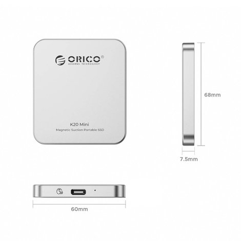 ORICO M.2 SSD ház USB-C® (USB 3.2 Gen 2x2) 20 GBit/s USB-C® (USB 3.2 Gen 2x2) 2230 K20Mini 2. kép