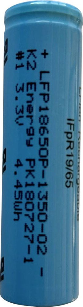K2 Energy HIGH CAPACITY K218650UP01 POWER CELL DATA Akkucsomag 18650 Nagyáramra alkalmas, Magas hőmé