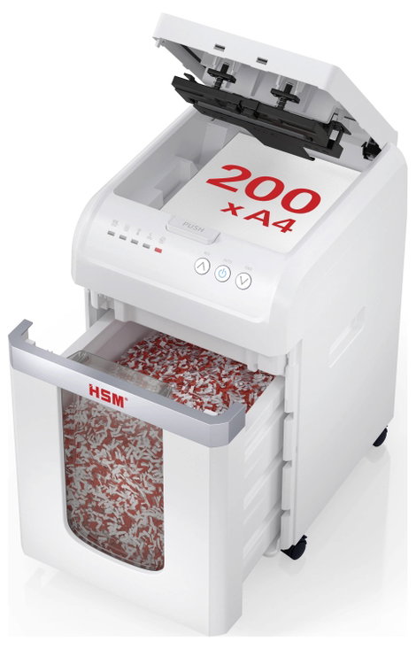 HSM Aktenvernichter HSM shredstar Autofeed X200 - 4 x 12 mm Iratmegsemmisítő 10 lap 4 x 12 mm P-4 30 4. kép