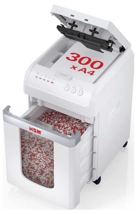 HSM Aktenvernichter HSM shredstar Autofeed X300 - 4 x 12 mm Iratmegsemmisítő 12 lap 4 x 12 mm P-4 30 4. kép