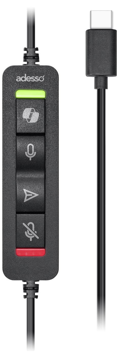 Adesso Xtream P7 AI Copilot Headset On Ear headset Vezetékes Stereo Fekete-melírozott Headset Számít 6. kép