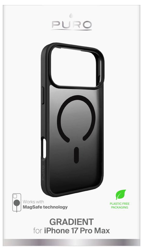 Puro Cover Apple iPhone 17 Pro Max Fekete (átlátszó) PUIPC17P69GRADBLK 2. kép