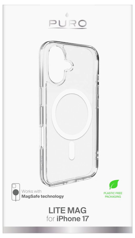 Puro Cover Apple iPhone 17 Átlátszó, Fehér MagSafe kompatibilis PUIPC1763LITEMAGTR 2. kép