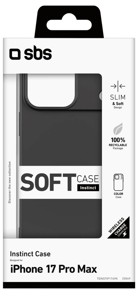 sbs mobile Instinct Cover Apple iPhone 17 Pro Max Fekete TEINSTIP1769K 2. kép