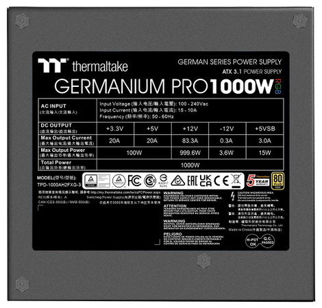 Thermaltake AC/DC beépíthető tápegység 1000 W ATX 80PLUS® Gold 8. kép
