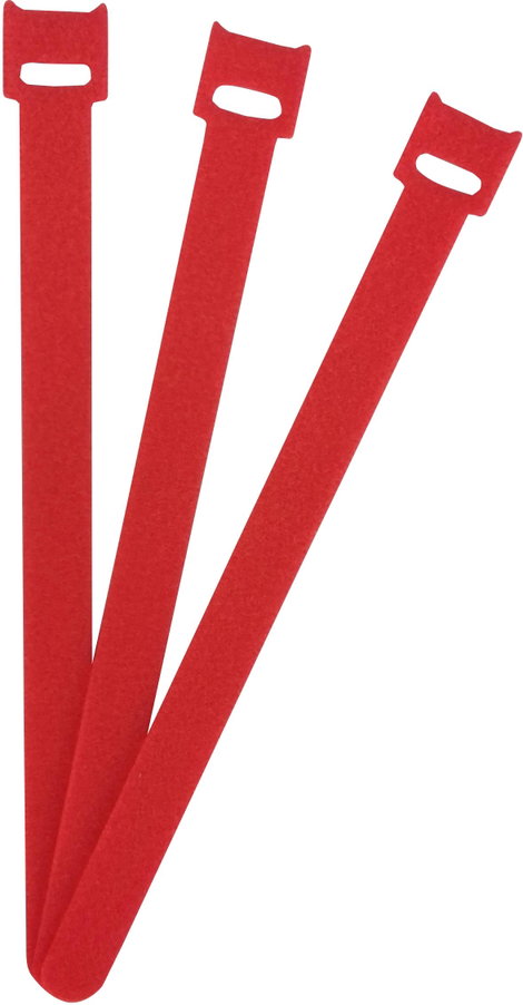FASTECH® Tépőzár kábelkötegelő Kötegeléshez Bolyhos és horgos fél (H x Sz) 200 mm x 13 mm Piros 100
