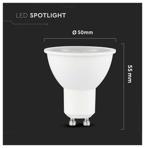 V-TAC 218746 SMD LED EEK F (A - G) GU10 7.5 W = 70 W Fehér 1 db 3. kép