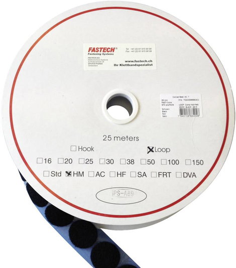 FASTECH® Tépőzár pont Felragasztáshoz forró olvadék Bolyhos fél (Ø) 35 mm Fekete 5 m
