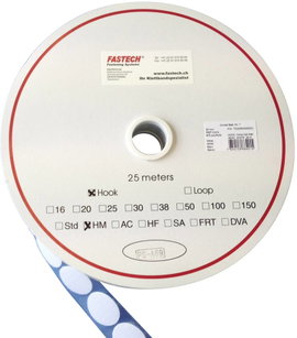 FASTECH® Tépőzár pont Felragasztáshoz forró olvadék Horgos fél (Ø) 35 mm Fehér 5 m