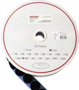 FASTECH® Tépőzár pont Felragasztáshoz forró olvadék Bolyhos fél (Ø) 20 mm Fekete 5 m
