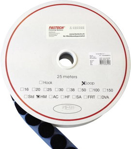 FASTECH® Tépőzár pont Felragasztáshoz forró olvadék Bolyhos fél (Ø) 47 mm Fekete 5 m