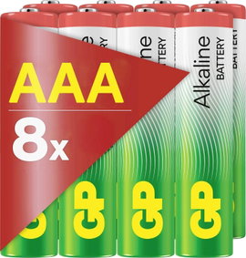 GP AAA Batterie GP Alkaline 1,5V 8 Stück Mikroelem 1.5 V 8 db