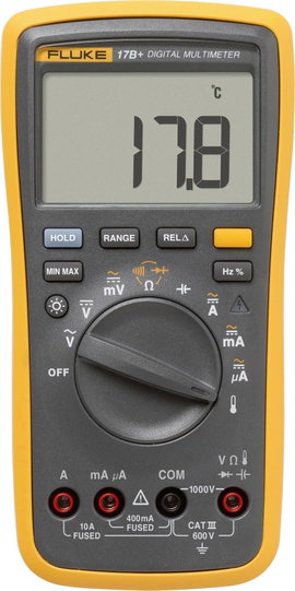 Fluke FLUKE-17B+/EUR Kézi multiméter digitális CAT III 600 V Kijelző (digitek): 4000