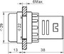 LED-es jelzőlámpa 24V fehér AD16-22DS/24V/W 2. bélyegkép