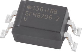 Optocsatoló AC/kétirányú kimenettel Vishay SFH6206-2 DIP 4 SMD