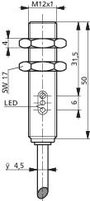 Fénysorompó, reflexiós fénydetektor hatótáv 300mm M12 menettel Contrinex LTK-1120-303 2. bélyegkép