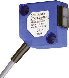 Négyzetes fénysorompó, reflexiós fénydetektor hatótáv 600mm M18 menettel Contrinex LTK-3031-303