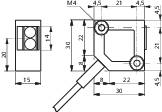 Négyzetes fénysorompó, reflexiós fénydetektor hatótáv 600mm M18 menettel Contrinex LTK-3031-303 2. kép