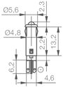 LED-es jelzőlámpa 24 V/DC, Ø 5 mm, sárga, Signal Construct SKRD05104 2. bélyegkép