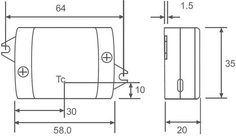 Állandó LED áramforrás 350 mA, 90-264 V/AC, Recom Lighting RACD06-350 2. kép
