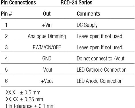 LED meghajtó 4,5-36 V/DC, Recom Lighting RCD-24-0.50 3. kép