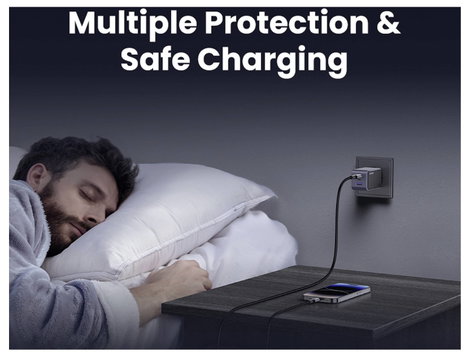 UGREEN Nexode S Töltőadapter 65 W USB-C® alj, USB-C® alj, USB-A alj Szürke Beltér 10. kép