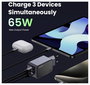 UGREEN Nexode S Töltőadapter 65 W USB-C® alj, USB-C® alj, USB-A alj Szürke Beltér 6. bélyegkép
